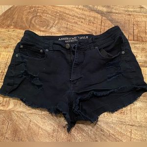 American Eagle hi-rise festival shorts black
